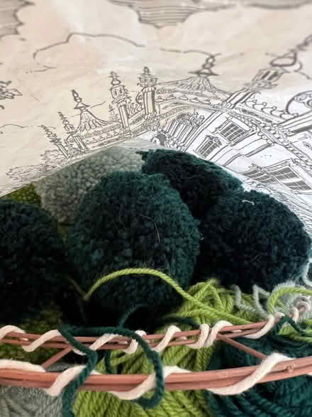 Photo of free Part made pompom wreath (Haywards Heath RH16) #1