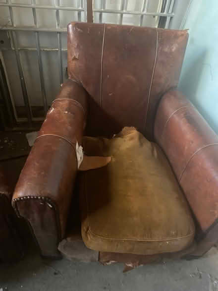 Photo of free Vintage leather armchairs need TLC (London E15) #2