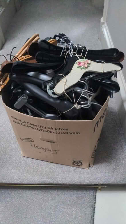Photo of free Large box of assorted COAT HANGERS (Newington EH16) #1