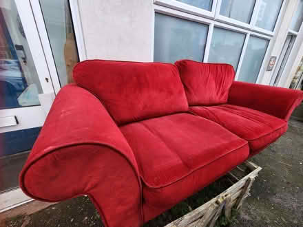 Photo of free Res velvet sofa- 3 seater (Whitehawk BN2) #1