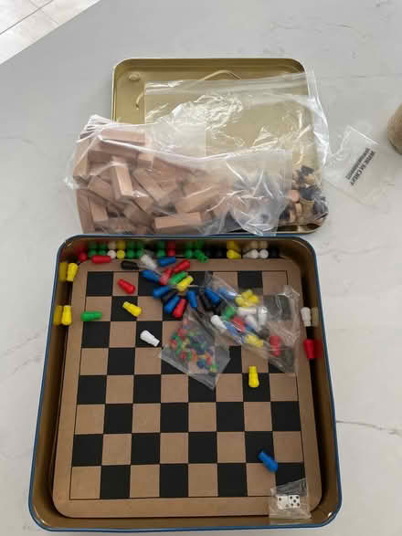 Photo of free Tin of eight classic board games (Baseline & Merivale) #2
