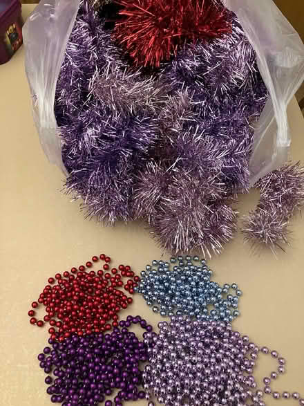 Photo of free Tinsel and bead chain decoration (Madeley TF7) #1