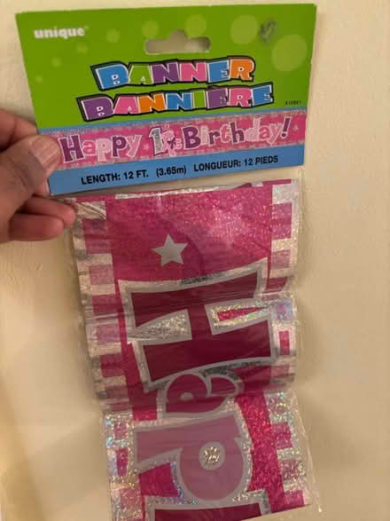 Photo of free 1st Birthday banner (St Julians AL1) #1