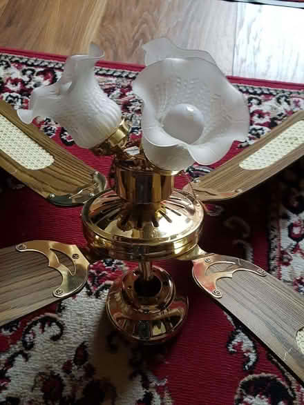 Photo of free Ceiling fan with built-in lamps. (Southport PR8) #2