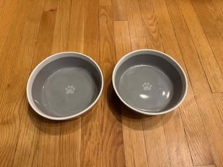 Photo of free Two matching ceramic dog bowls (Winchester) #1