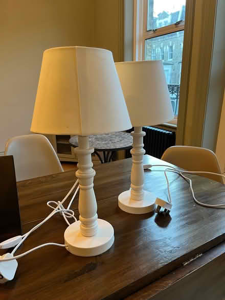 Photo of free 2 Bedside table lamps (Kensington W14) #1