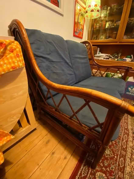 Photo of free Wooden sofa (South Malling BN7) #1