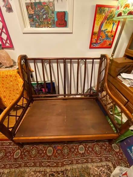 Photo of free Wooden sofa (South Malling BN7) #4