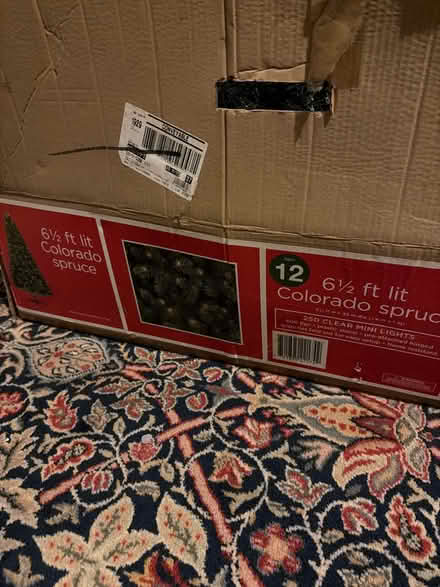 Photo of free 6.5 ft plastic Christmas tree (Metuchen NJ) #2