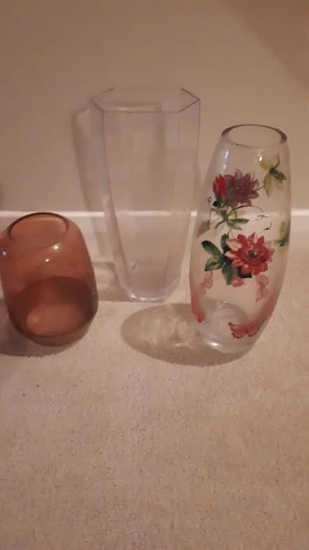 Photo of free Three Glass Vases (Northwood HA6) #1