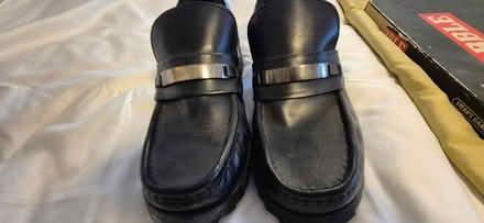 Photo of free Black leather shoes (Clanfield) #1
