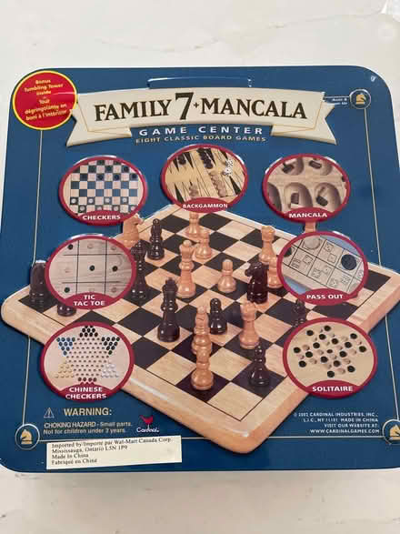 Photo of free Tin of eight classic board games (Baseline & Merivale) #1