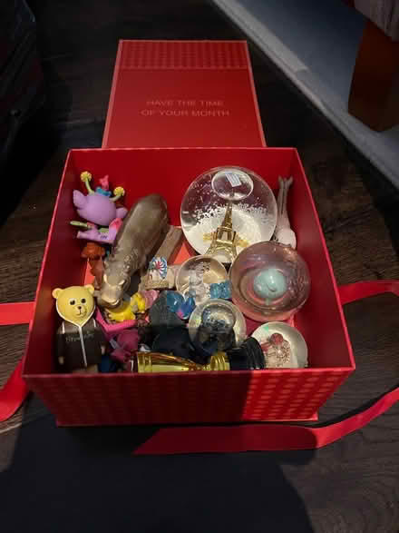 Photo of free Box of snow globes and ornaments (Shippon OX14) #1