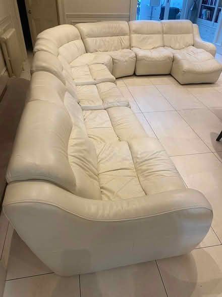 Photo of free 8 piece cream leather couch set (ranelagh, dublin 6) #1