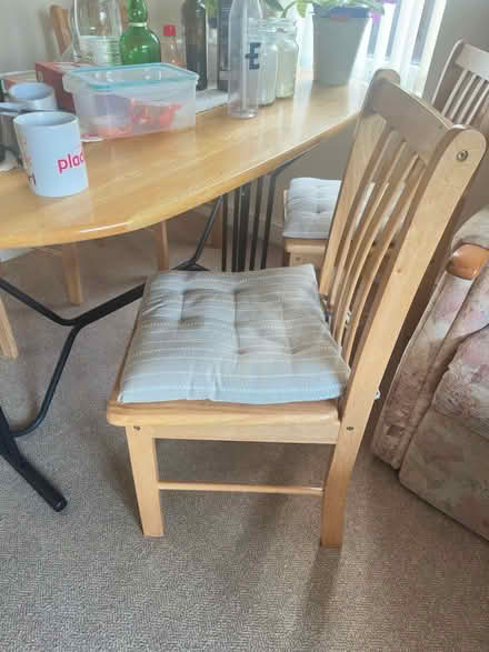 Photo of free Table with 4 chairs and cushion (Stanground) #3