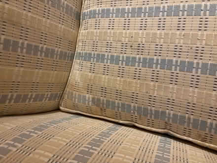 Photo of free 2seat sofa on wheels and an armchair (Shepherds Bush W11) #1