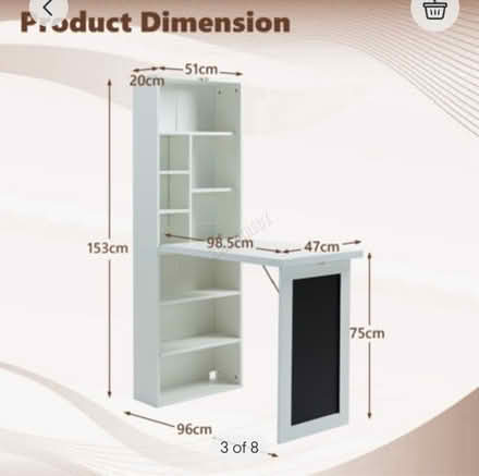 Photo of free Shelving unit with pull down desk (L17) #4