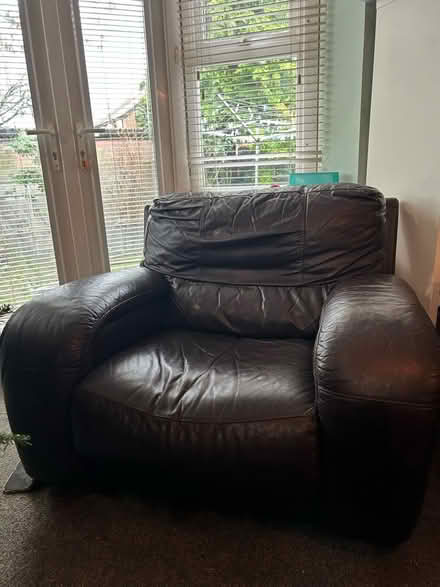 Photo of free Leather three piece suite (Bamber Bridge PR5) #2