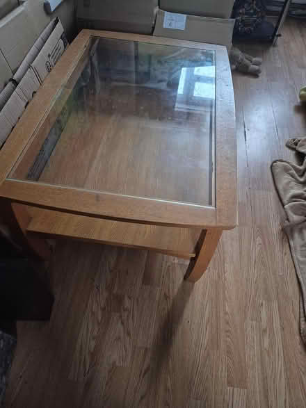 Photo of free Wooden glass coffee table (Gu152rw Camberley) #2