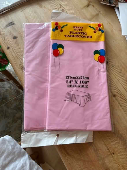 Photo of free Pink plastic tablecloths (Potters Bar EN6) #1