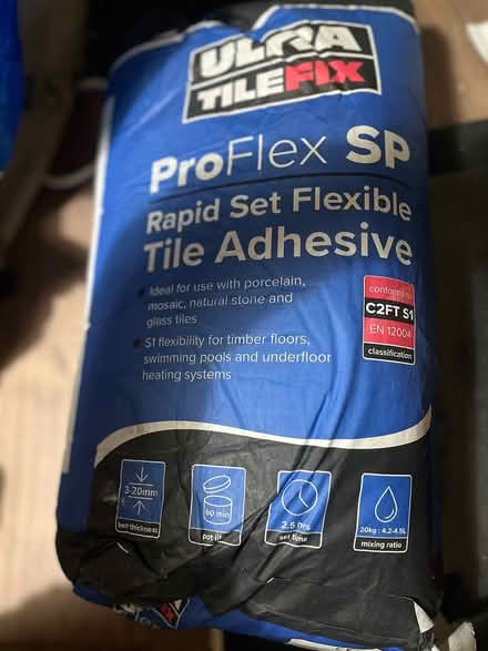Photo of free Big bag of white tile adhesive (Roath CF24) #1