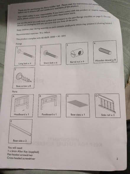 Photo of free John Lewis toddler bed (Southbourne, Dorset BH6) #4