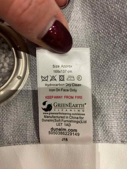 Photo of free Set of pale grey black out curtains (Woodhouse S13) #2