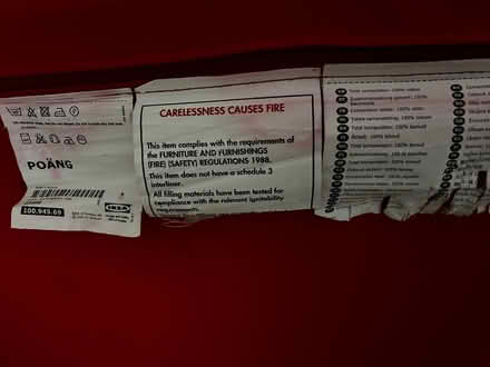 Photo of free A stylish Ikea sprung chair -red cushion (Bourne PE10) #3