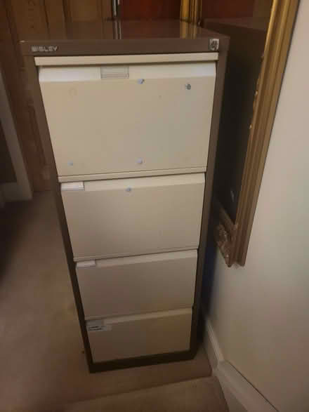 Photo of free 4 drawer filing cabinet- with working lock (Stone ST15) #1