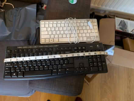 Photo of free One or two keyboards. White portable one is unused (North Hykeham LN6) #1