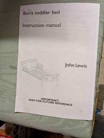 Photo of free John Lewis toddler bed (Southbourne, Dorset BH6) #1