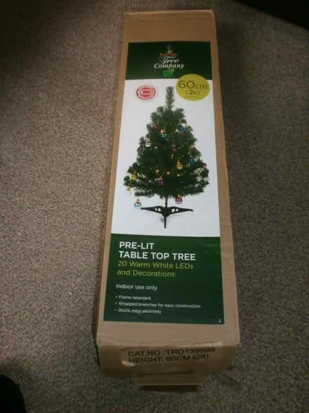Photo of free Pre Lit Table Top Christmas Tree 2ft (Bryn WN4) #1