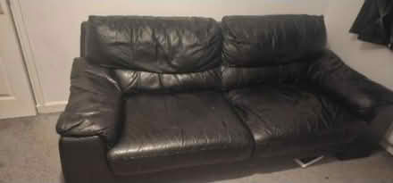 Photo of free Leather sofa (Marsh hill B23) #1