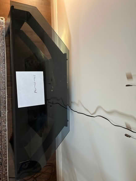 Photo of free Black glass and Wood TV stand (Baseline & Merivale) #2