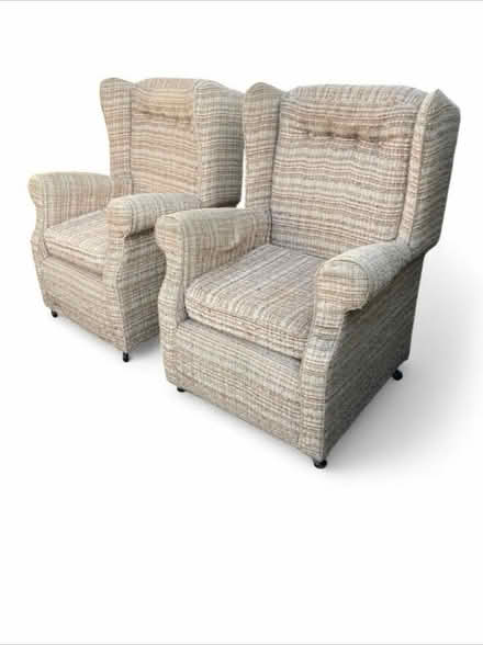 Photo of free Vintage wing Back Armchairs x 2 (Perrystown Dublin 12) #1
