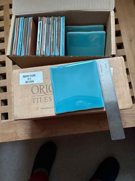 Photo of free 33 green tiles (Hayle TR27) #1