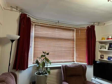 Photo of free Wooden blinds x3 to fit bay window as shown (Headington Quarry OX3) #1