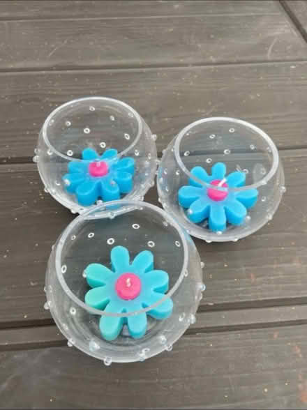 Photo of free 3 x Glass Circular candle holders (Hucclecote GL3) #1