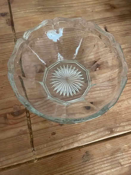 Photo of free Large glass patterned bowl (Camberley) #2