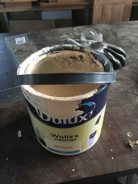 Photo of free 1.75-2L of Matt soft peach Dulux paint (Barrow nr Whalley BB7) #1