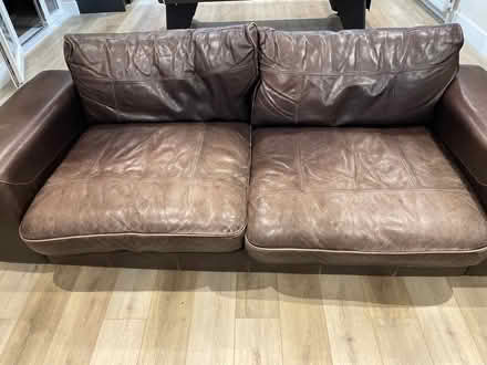 Photo of free 2 x Leather sofa (Purbrook) #2