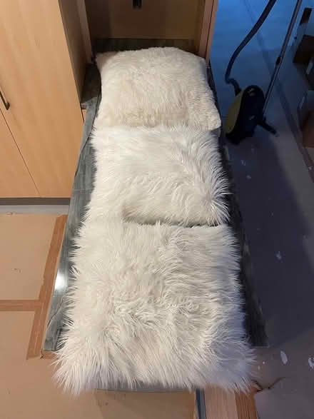 Photo of free White Faux Fur Pillows (3) (Pound Ridge) #2