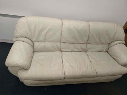 Photo of free 3 seater cream sofa (Congleton CW12) #2