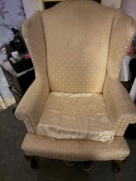 Photo of free 2seat sofa on wheels and an armchair (Shepherds Bush W11) #4