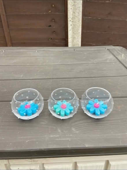 Photo of free 3 x Glass Circular candle holders (Hucclecote GL3) #2