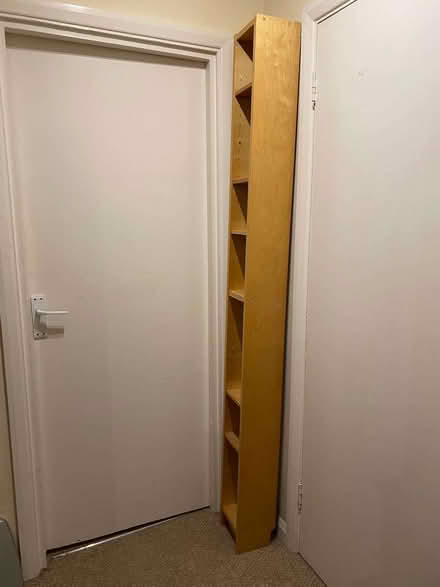 Photo of free Tall thin wooden book case (Royal Standard SE3) #1