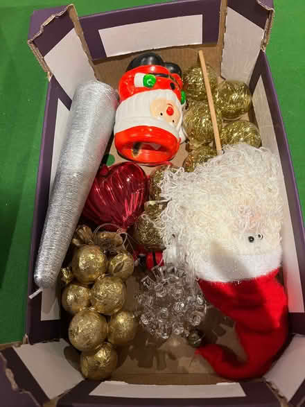 Photo of free Box of used Christmas decorations (Clevelode WR13) #1