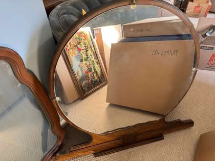 Photo of free Antique wood wall mirror (19711) #1