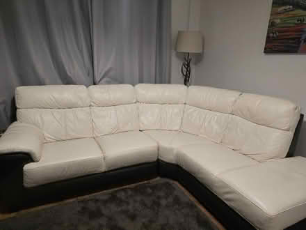 Photo of free Corner sofa & Footstool (DE21 6RJ) #1