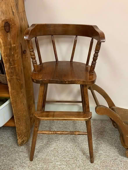 Photo of free Antique wooden high chair (Bellrock area Malden) #2